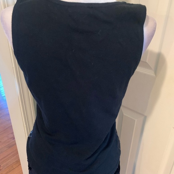 By Artisan black sequined top, size M.. - Picture 3 of 3